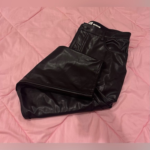 Abercrombie & Fitch vegan leather ankle straight high rise size 16 - Picture 5 of 7